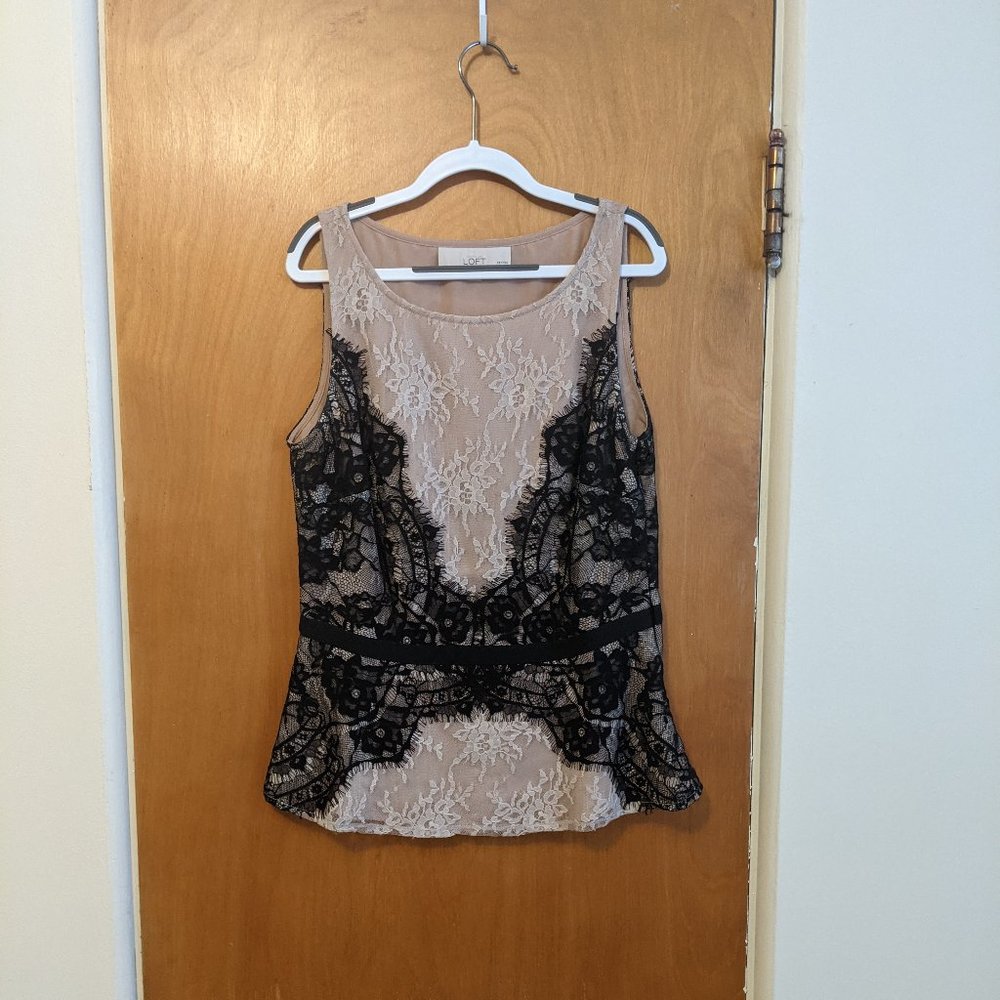 Loft Lace Sleeveless Blouse